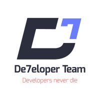 De7eloper logo, De7eloper contact details