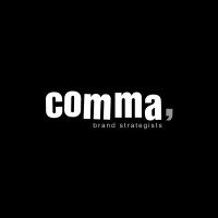 comma logo, comma contact details