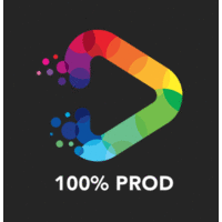 100% PROD logo, 100% PROD contact details