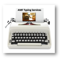 AMF Typing Services logo, AMF Typing Services contact details