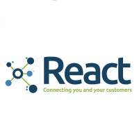 REACT CX logo, REACT CX contact details