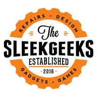 The Sleek Geeks logo, The Sleek Geeks contact details