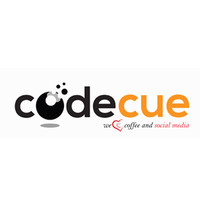 CodeCue logo, CodeCue contact details