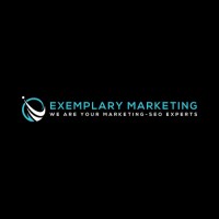 Exemplary Marketing logo, Exemplary Marketing contact details