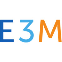 E3M logo, E3M contact details