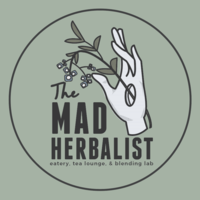 The Mad Herbalist logo, The Mad Herbalist contact details