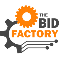 The Bid Factory logo, The Bid Factory contact details