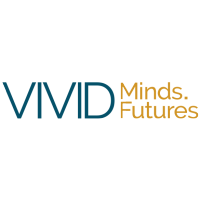 Vivid Minds. Vivid Futures logo, Vivid Minds. Vivid Futures contact details