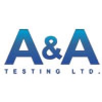 A&A Testing logo, A&A Testing contact details