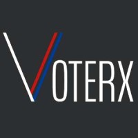 VoterX logo, VoterX contact details