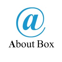 @ AboutBox, Inc logo, @ AboutBox, Inc contact details