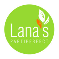 'Lana''s Partiperfect' logo, 'Lana''s Partiperfect' contact details