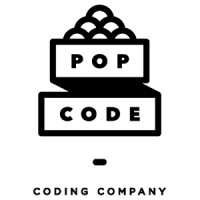 POP-CODE logo, POP-CODE contact details