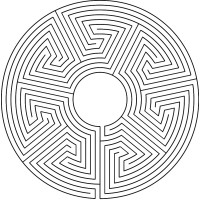 The Labyrinth logo, The Labyrinth contact details