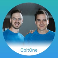 QbitOne logo, QbitOne contact details