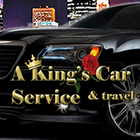 A Kings Car Service logo, A Kings Car Service contact details