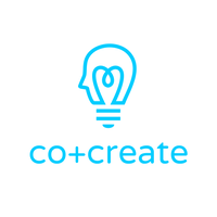 co+create logo, co+create contact details