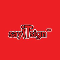 SayItSign logo, SayItSign contact details