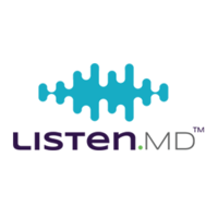 ListenMD logo, ListenMD contact details