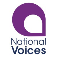 National Voices logo, National Voices contact details