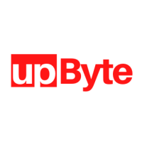 UpByte logo, UpByte contact details