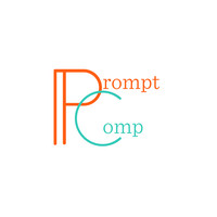 PromptComp logo, PromptComp contact details