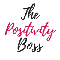 The Positivity Boss logo, The Positivity Boss contact details