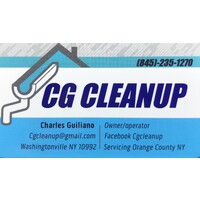 CG Cleanup logo, CG Cleanup contact details