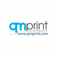 QMprint logo, QMprint contact details