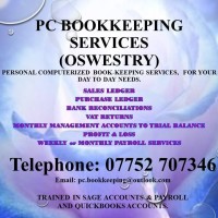 PC Bookkeeping Services (Oswestry) logo, PC Bookkeeping Services (Oswestry) contact details