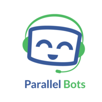 ParallelBots logo, ParallelBots contact details