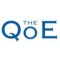 The QoE logo, The QoE contact details