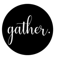 gather. logo, gather. contact details