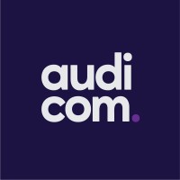 AUDICOM. logo, AUDICOM. contact details