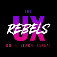 The UX Rebels logo, The UX Rebels contact details