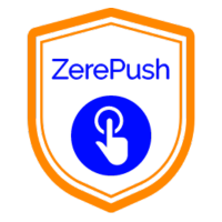 ZerePush logo, ZerePush contact details