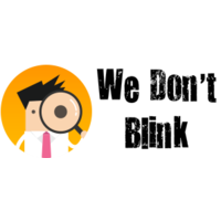 We Don't Blink logo, We Don't Blink contact details