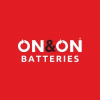 On & On batteries logo, On & On batteries contact details