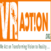 VR ACTION logo, VR ACTION contact details