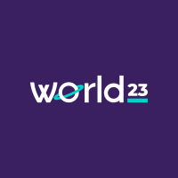 World23 logo, World23 contact details