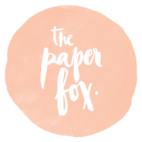 The Paper Fox logo, The Paper Fox contact details