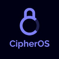 CipherOS logo, CipherOS contact details