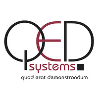 QED Systems logo, QED Systems contact details