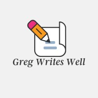 Greg Writes Well logo, Greg Writes Well contact details