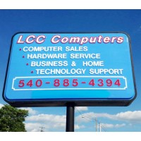 LCC Computers logo, LCC Computers contact details