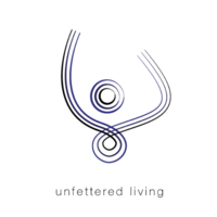 Unfettered Living logo, Unfettered Living contact details