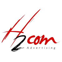 H2com logo, H2com contact details