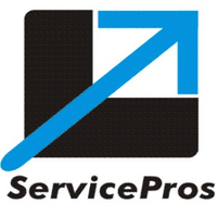 ServicePros logo, ServicePros contact details