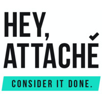 Hey, Attaché logo, Hey, Attaché contact details