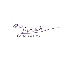 by:her creative logo, by:her creative contact details